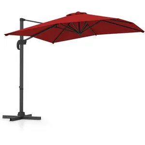CostwayParasol Déporté avec Pied en Porte-A-Faux avec Rotation à 360° ... pas cher