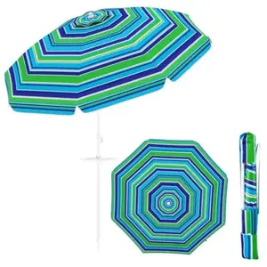 CostwayParasol de Plage avec Porte-Gobelet Parasol de Jardin Inclinabl... pas cher