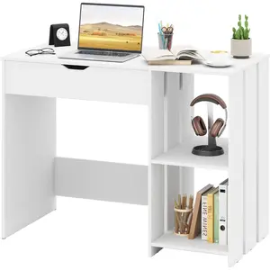 CostwayBureau Informatique avec Plateau Relevable Bureau Portable avec... pas cher