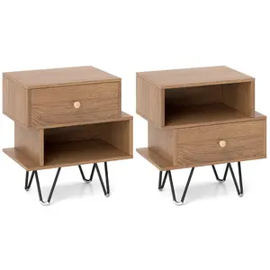 CostwayEnsemble de Tables de Chevet 2 Tables de Bout de Style Moderne ... pas cher
