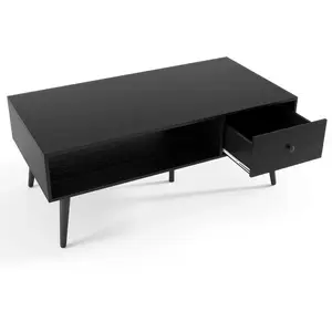 Table Basse Rectangulaire COSTWAY, 1 Tiroir et Etagère de Rangement Ou... pas cher