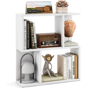 Comparateur de prix : Costway Petite Bibliothèque À 3 Niveaux - Etagère De Présentation - Ta...