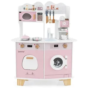 Costway Cuisine Pour Enfant 3 Ans+ Avec 12 Accessoires, Zone : Cafetiè... pas cher