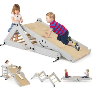 Comparateur de prix : COSTWAY Jouet D'escalade Costway 5 En 1 : Toboggan, Bascule, Rampe D'e...