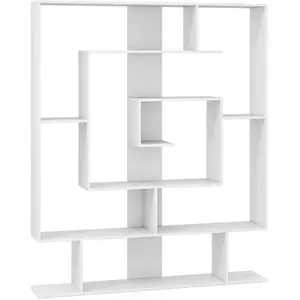 CostwayBibliothèque à 7 Niveaux Bibliothèque Géométrique avec 2 Kits A... pas cher