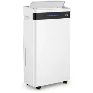Comparateur de prix : Goplus - Déshumidificateur d'air 28,5L/Jour, 4 Modes, Humidité 30%-80%, Réservoir d'Eau 5,5L, Minuterie 0-24H, Déshumidificateur Portable avec Roues