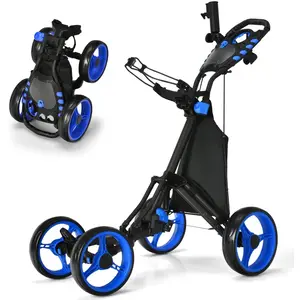 CostwayChariot de Golf à Pousser ou à Tirer Chariot de Golf Pliable Lé... pas cher