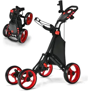 CostwayChariot de Golf à Pousser ou à Tirer Chariot de Golf Pliable Lé... pas cher