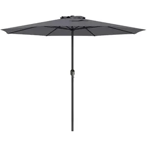 CostwayParasol de Terrasse de 360 cm Parasol à Manivelle avec 8 Balein... pas cher