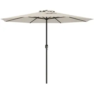 CostwayParasol de Terrasse de 360 cm Parasol à Manivelle avec 8 Balein... pas cher