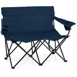 CostwayChaise de Camping Double Fauteuil Pliant pour 2 Personnes avec ... pas cher
