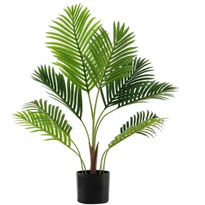 CostwayLot de 2 Palmiers Areca Artificiels de 90 cm Faux Arbre Tropica... pas cher
