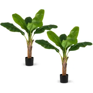 CostwayLot de 2 Arbres Artificiels Oiseau de Paradis de 107 cm Fausses...Vendu parcostway
