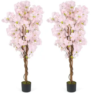 CostwayLot de 2 Plantes Artificielles en Pot Pépinière 150CM avec 972 ... pas cher