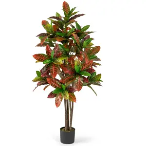 CostwayPlante Artificielle de 150 cm en Pot de Pépinière Fausse Arbre ... pas cher