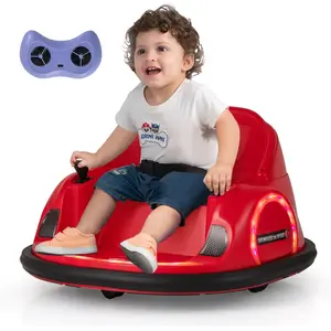 CostwayAuto-tamponneuse avec LED Clignotantes pour Enfants Voiture Ele...Vendu parcostway