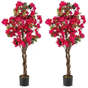 Lot 2 Arbres Artificiels Bougainvillier de 120 cm - COSTWAY - Plante F...Vendu parcdiscount