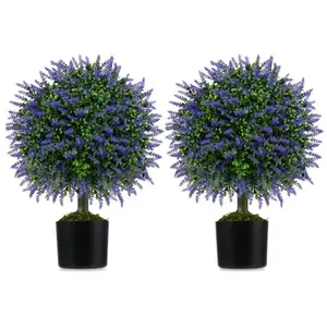 COSTWAY Lot de 2 Arbres de Buis Artificiel Topiaire 58 cm - Boules de ...Vendu parcdiscount