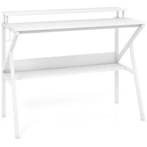 CostwayBureau Compact avec Support pour Moniteur Crochet Suspendu et É... pas cher