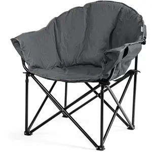 CostwayChaise de Camping Pliante Grand Format Chaise Ronde Lune Rembou... pas cher