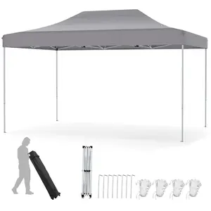 CostwayTonnelle de Jardin Instantanée 300x445 CM Tente de Jardin avec ... pas cher