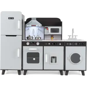 CostwayEnsemble de Cuisine pour 3 Ans+ Jouet de Cuisine 3 en 1 avec Ré... pas cher