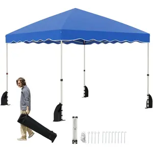 CostwayTonnelle Pliante 3 x 3 M, Abri Extérieur Portable et Pliable av... pas cher