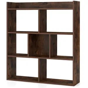 CostwayÉtagère à Livres Ouverte à 7 Cubes Étagère de Rangement pour Ma... pas cher
