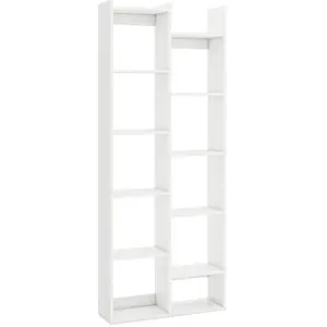 CostwayBibliothèque Étagère à 12 Niveaux avec Kits Anti-Retournement É... pas cher