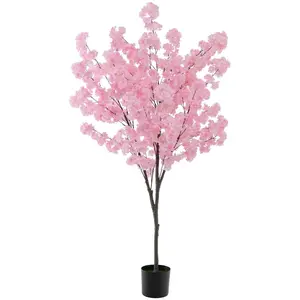 CostwayPlante Artificielle en Pot Remplies de Ciment 190CM avec 900 Fl... pas cher