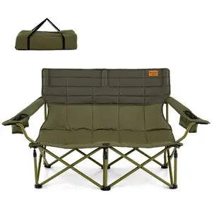 CostwayChaise de Camping Surdimensionnée 2 Places avec Accoudoirs Régl... pas cher