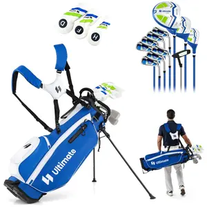 CostwayEnsemble Complet de Clubs de Golf pour Hommes 15 Pièces Droitie...