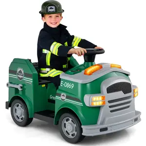 CostwayVoiture à Pousser Pompiers pour Enfants 12v Véhicule de Pompier... pas cher