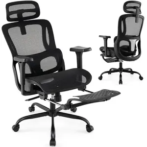 CostwayChaise de Bureau Ergonomique Chaise d'Ordinateur avec Repose-pi... pas cher