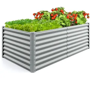 CostwayLit de Jardin Surélevé de 60 cm à Fond Ouvert Jardinière S... pas cher