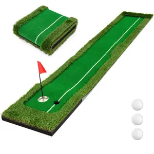 CostwayTapis de Putting Golf Tapis de Pratique Golf 300 CM avec Gazon ...