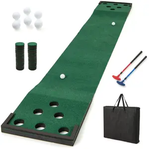CostwayJeu de Putting Golf Pong Tapis de Putting Green de 332cm avec 2...