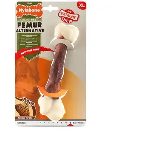 Comparateur de prix : Jouet Femur Extreme Chew pour Chien - Nylabone - XL Marron