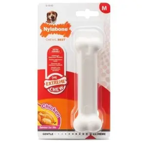 Comparateur de prix : Jouet pour chien Nylabone Extreme Chew - Chicken M Blanc M 977812EU