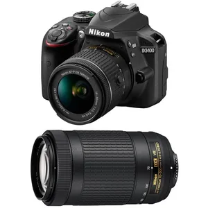 Comparateur de prix : Nikon Nikon D3400 + Objectifs AF-P DX 18-55 mm et 70-300 mm VR