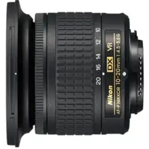 Comparateur de prix : Nikon AF-P DX 10-20 mm F4e5-5.6 G VR 72 mm (adapté à Nikon F) noir