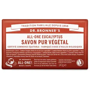 Pain de savon eucalyptus Dr Bronner's 140 g pas cher