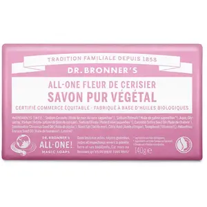 Pain de savon fleur de cerisier Dr Bronner's 140 g pas cher