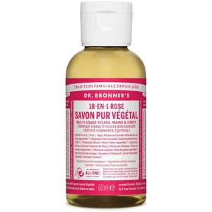 Savon liquide rose Dr Bronner's 60 ml pas cher