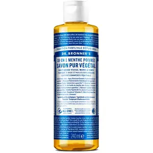 Dr Bronner's Savon Pur Végétal Menthe Poivrée '18 en 1' 240ml pas cher