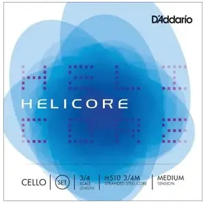 Comparateur de prix : D'Addario D'Addario H510 3/4M - Helicore Jeu Cordes Cello 3/4 Medium