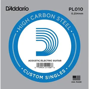 D'addario And Co PL010-5 Plain Steel 10 5-Pack