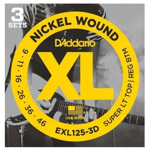 Comparateur de prix : D'ADDARIO Cordes électriques CDD EXL125-3D