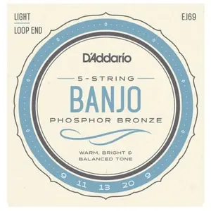 Comparateur de prix : D'Addario Phosphore Bronze EJ69 9-20 light - Jeu de cordes pour banjo