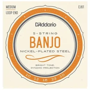 Comparateur de prix : D'Addario And Co EJ61 Jeu Nickel pour Banjo 5 Cordes 10-23 Medium Cordes pour banjo